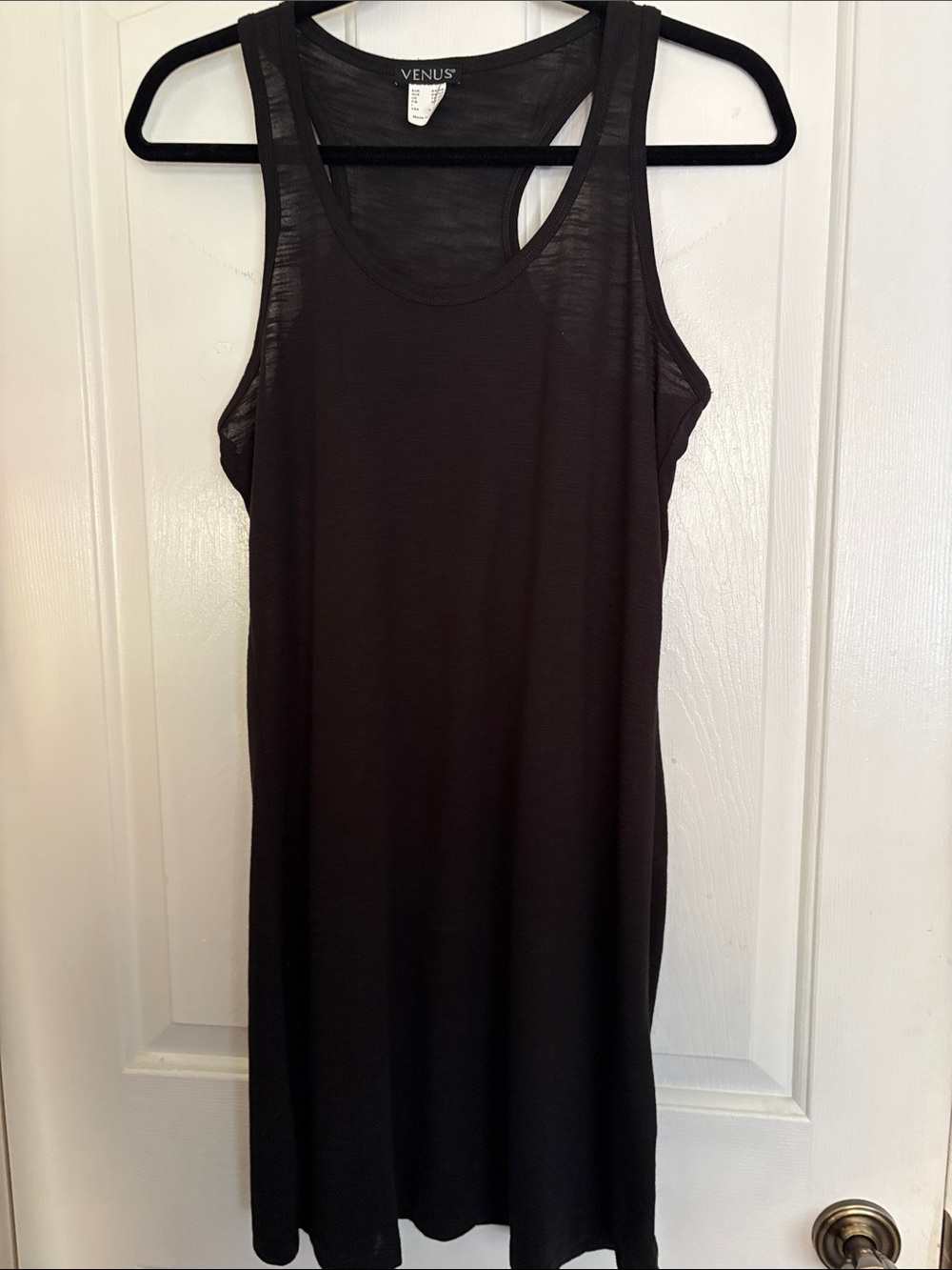 VENUS Black Sleeveless Midi Tank Dress